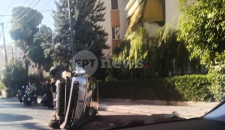 Τροχαίο ατύχημα στο Χαλάνδρι – Αναποδογύρισε αυτοκίνητο, μία τραυματίας