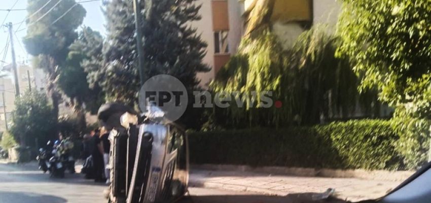 Τροχαίο ατύχημα στο Χαλάνδρι – Αναποδογύρισε αυτοκίνητο, μία τραυματίας